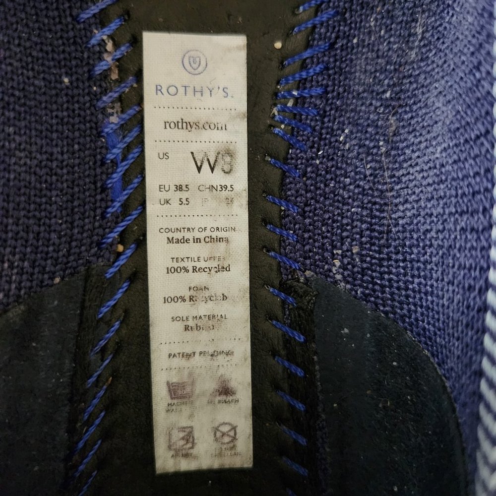 Rothy's round toe Flat in blue  Size 8 - Picture 5 of 5